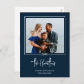 ギフトモダン写真ホリデー葉書クリスマスカード シーズンポストカード (正面/裏面)