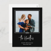 ギフトモダン写真ホリデー葉書クリスマスカード シーズンポストカード (正面/裏面)