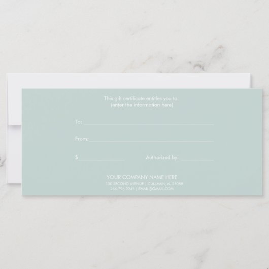 ギフトモダン券 (裏面)