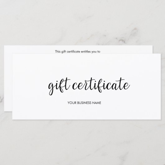 ギフトモダン券 (正面/裏面)