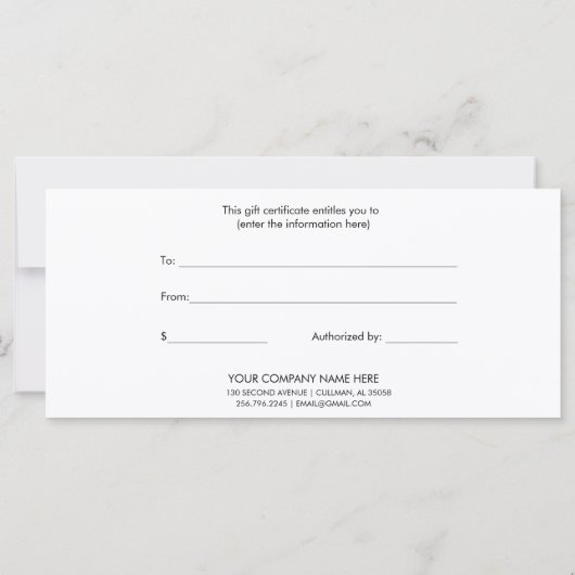 ギフトモダン券 (裏面)