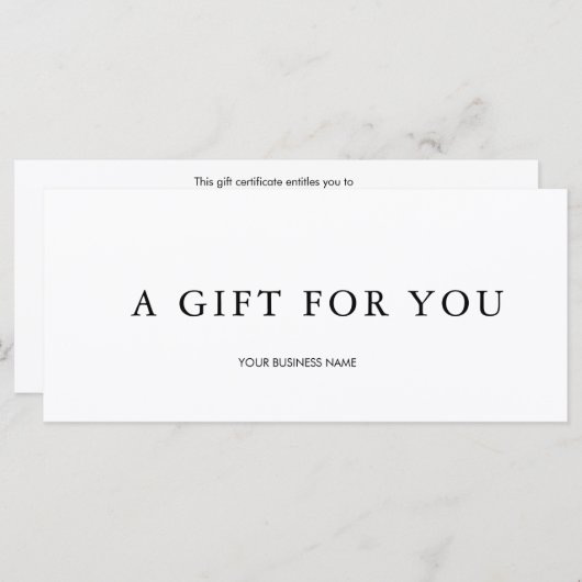 ギフトモダン券 (正面/裏面)