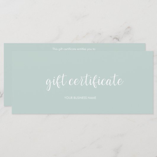 ギフトモダン券 (正面/裏面)