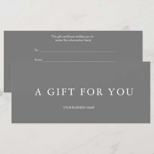 ギフトモダン券 (正面/裏面)