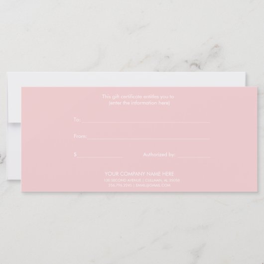 ギフトモダン券 (裏面)