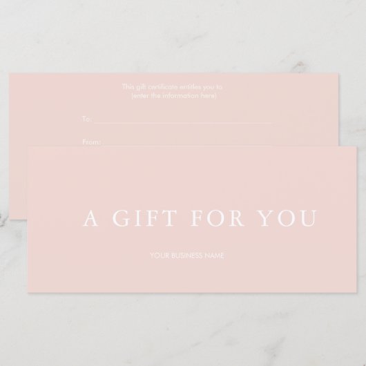 ギフトモダン券 (正面/裏面)