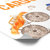 ギフトモンスタートラック誕生日標識 ポスター (角)