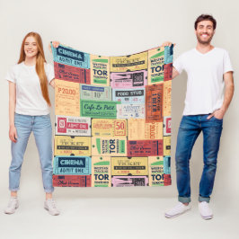 ギフトユニークセニマチケットズウェスタン・ラステック60年代 フリースブランケット