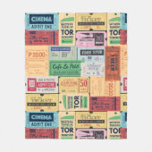 ギフトユニークセニマチケットズウェスタン・ラステック60年代 フリースブランケット (正面)