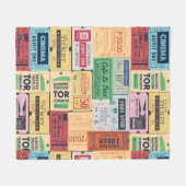 ギフトユニークセニマチケットズウェスタン・ラステック60年代 フリースブランケット (正面(横))