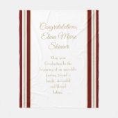 ギフトユニーク!カスタムの卒業毛布 フリースブランケット (正面)