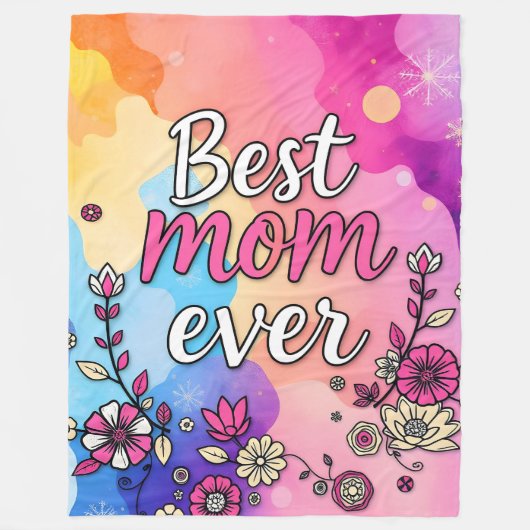 ギフトラグジュアリーフローラトレンディー フリースブランケット (正面)