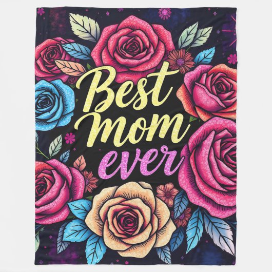 ギフトラグジュアリーフローラ人気があるコレクション フリースブランケット (正面)