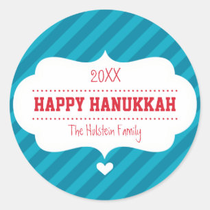 ギフトラッピングのシール：：弓の明るいストライプ ラウンドシール