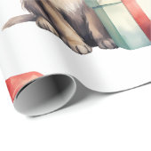 ギフトラッピング付きクリスマス犬紙 ラッピングペーパー (ロールコーナー)