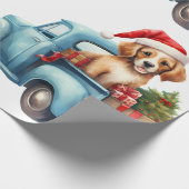 ギフトラッピング付きクリスマス犬紙 ラッピングペーパー (角)
