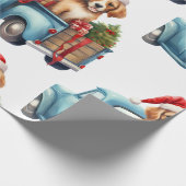 ギフトラッピング付きクリスマス犬紙 ラッピングペーパー (角)