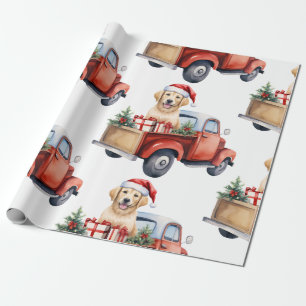 ギフトラッピング付きクリスマス犬紙 ラッピングペーパー
