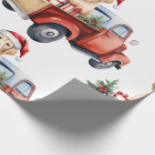 ギフトラッピング付きクリスマス犬紙 ラッピングペーパー (角)