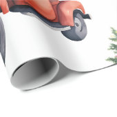 ギフトラッピング付きクリスマス犬紙 ラッピングペーパー (ロールコーナー)