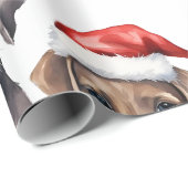 ギフトラッピング付きクリスマス犬紙 ラッピングペーパー (ロールコーナー)