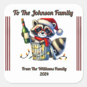 ギフトラッピング用の嬉しいクリスマスシール スクエアシール (正面)