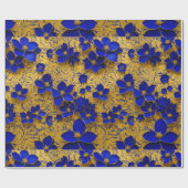 ギフトラッピング用の美しい花柄紙 ラッピングペーパー (フラット)