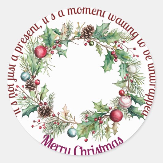 ギフトラッピング用シール ラウンドシール (正面)