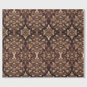 ギフトラッピング紙ダマスクデザイン ラッピングペーパー (フラット)