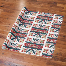 ギフトラッピング紙ユニークとクリスマスデザイン。