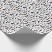 ギフトラッピング紙素朴ウッドランドウィンターボホ ラッピングペーパー (角)