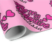 ギフトラップという名前のBe My Valentineパーソナライズされた love ラッピングペーパー (ロールコーナー)