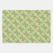 ギフトラップシートセット – オレンジと黄色の蘭 ラッピングペーパーシート (正面)