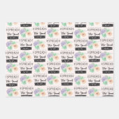 ギフトラップセットの3水色クリスマスバラエティ ラッピングペーパーシート (正面)