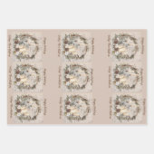 ギフトラップセット3ヴィンテージテーマクリスマス ラッピングペーパーシート (正面3)