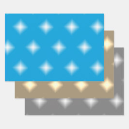 ギフトラップセット – クリスマススターズ ラッピングペーパーシート