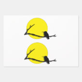 ギフトラップセット – ハミングバードシルエット ラッピングペーパーシート (正面)