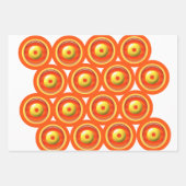 ギフトラップセット – パターン内の同心円 ラッピングペーパーシート (正面3)