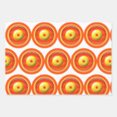 ギフトラップセット – パターン内の同心円 ラッピングペーパーシート (正面2)