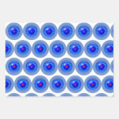 ギフトラップセット – パターン内の同心円 ラッピングペーパーシート (正面)