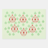 ギフトラップセット – ラウンドツリーオーナメント ラッピングペーパーシート (正面)