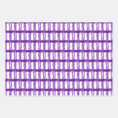 ギフトラップセット – 紫の織り糸 ラッピングペーパーシート (正面3)