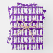 ギフトラップセット – 紫の織り糸 ラッピングペーパーシート (インサイチュ)