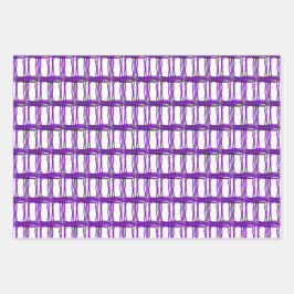 ギフトラップセット – 紫の織り糸 ラッピングペーパーシート