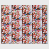 ギフトラップフォトパーソナライズされたファミリー ラッピングペーパー (フラット)