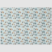 ギフトラップリトルトラクターパターン男の赤ちゃん幼児 薄葉紙 (正面)