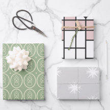 ギフトラップ3ヴィンテージスタイル，デコ，新しい,クリスマス