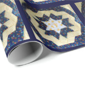 ギフトラップ – キルテッドスターフラワーパターン (ロールコーナー)