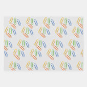 ギフトラップ、ペン、鉛筆、学校の材料 ラッピングペーパーシート (正面3)