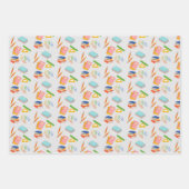 ギフトラップ、ペン、鉛筆、学校の材料 ラッピングペーパーシート (正面)